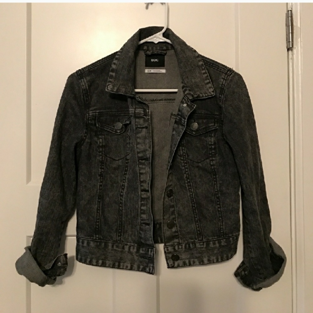 BDG Faded Acid Wash Crop Jacket
